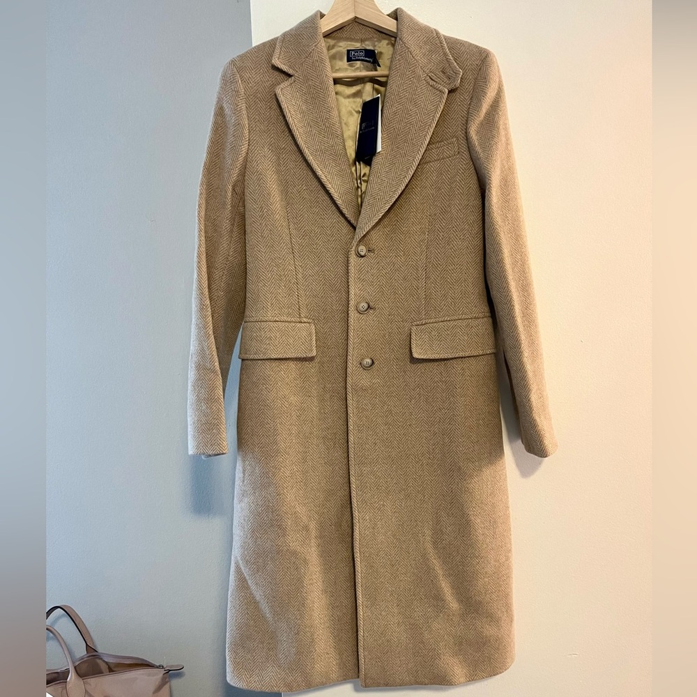 Brand new Polo by Ralph lauren Taupe Coat Size 2.